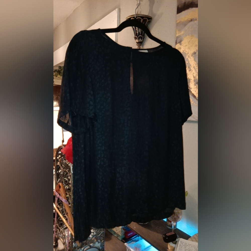 a new day Black Blouse with Long Sleeves